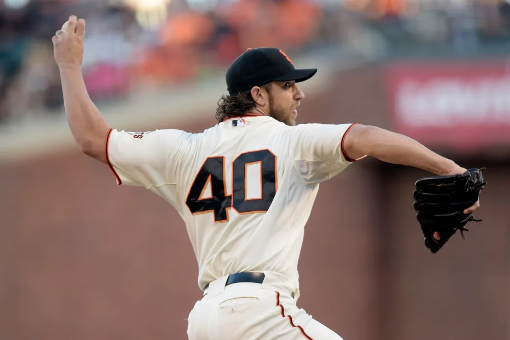 Ready to go: San Francisco Giants pitcher Madison Bumgarner prepares to throw