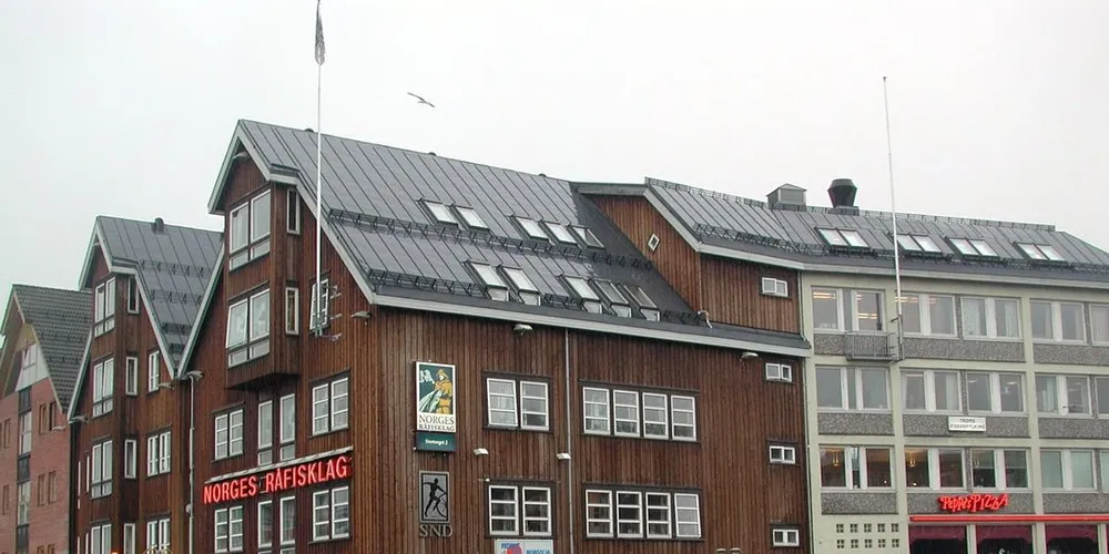 Hovedkontoret til Norges Råfisklag på kaien i Tromsø. Foto: Kjell Evensen
