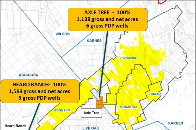 Texas: Aurora Oil & Gas' new Eagle Ford shale assets lie near its existing blocks containing the Sugarkane field