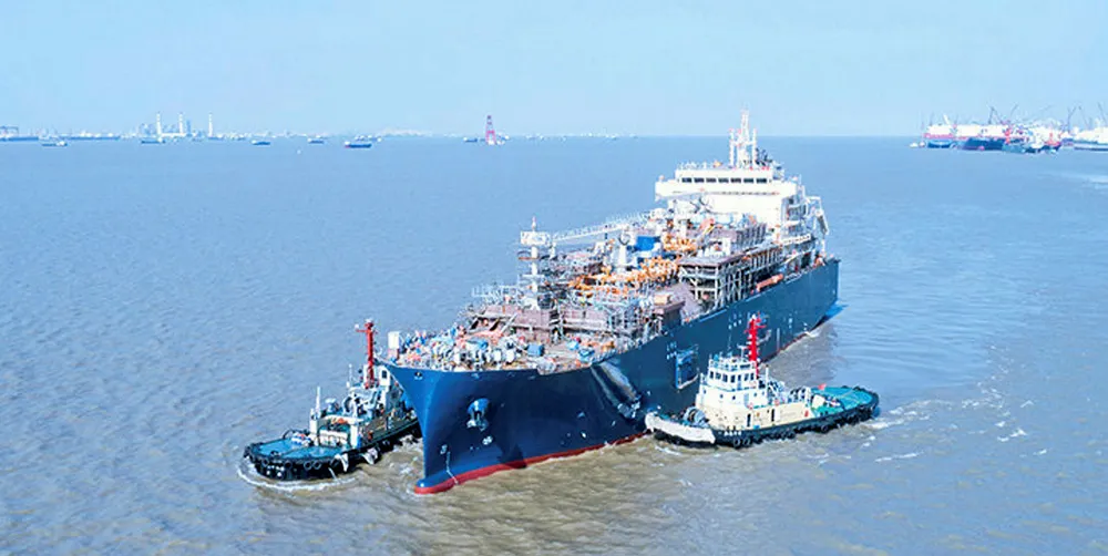 MOL's LNG bunker vessel Gas Agility was launched last year and will go on long-term charter to Total.