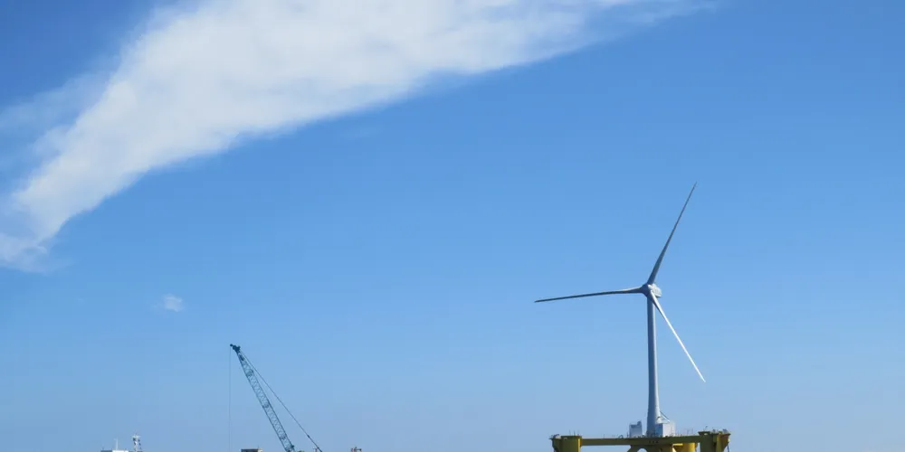 Work on Japan's experimental floating wind farm off Fukushima
