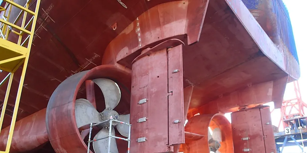 To propeller er en del av ”silent”-prosjektet for de nye Havfisk-trålerne. Utformingen er optimalisert for tauing i rundt fire mils fart. Foto: Scana Volda.