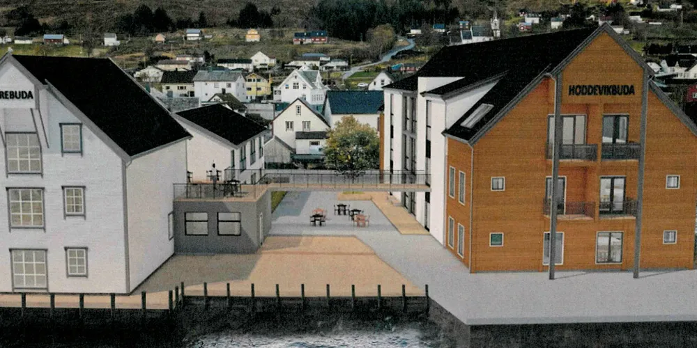 HOTELL: Nye Stadt Hotell på Stadtlandet med Furebuda og Hoddevikbuda.