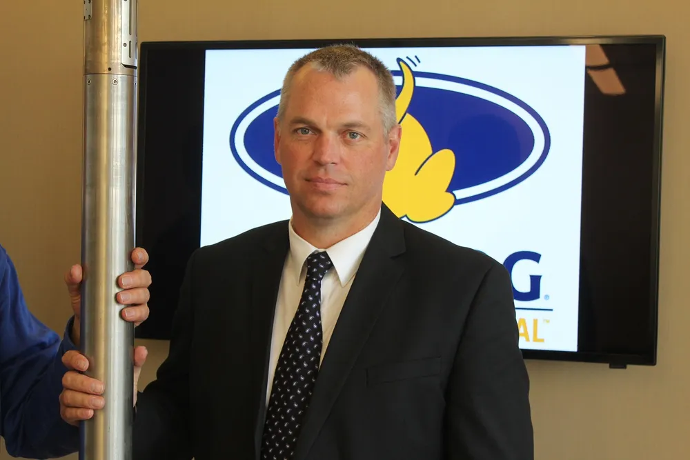 New tricks: WellDog chief executive John Pope shows off downhole sensing tool