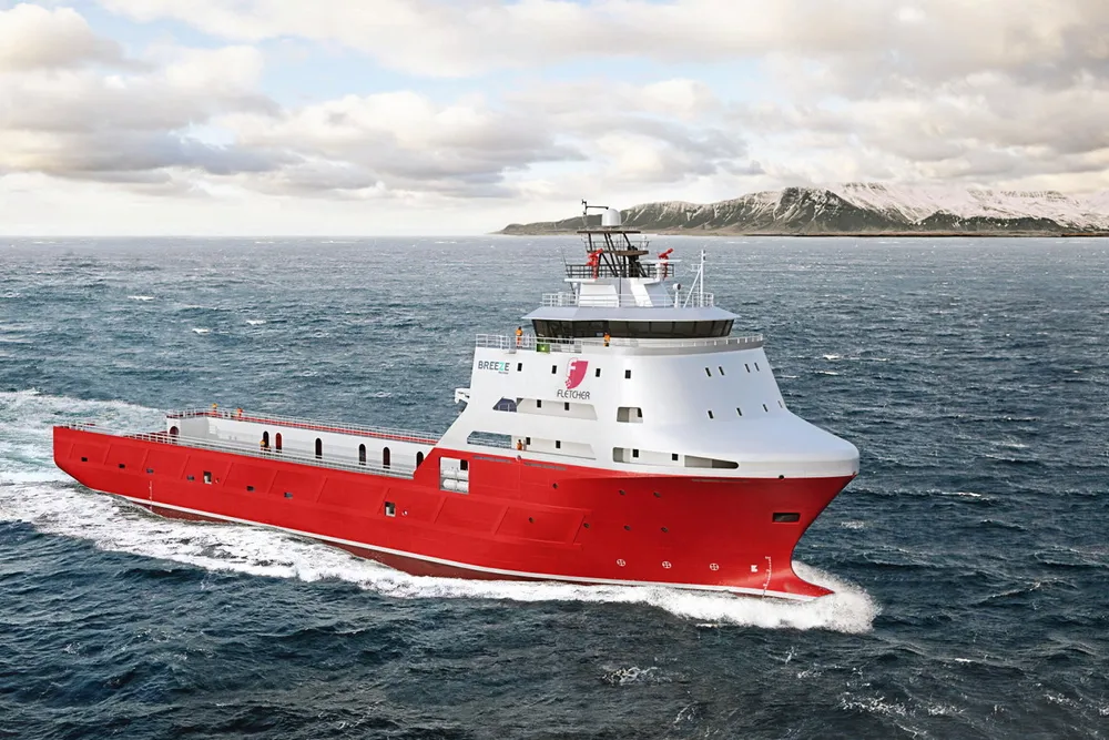 Det er dette fartøyet Breeze Ship Design fra Stord har designet.
