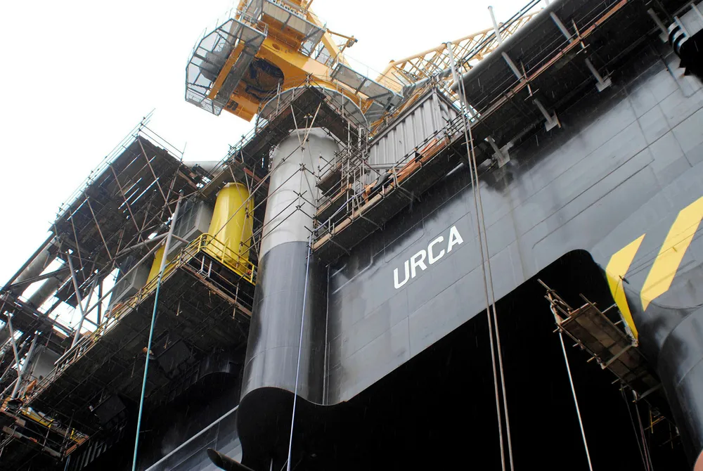 For sale: the semi-submersible drilling rig Urca at the BrasFels yard in Brazil