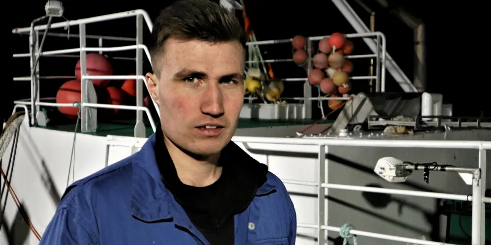 Nestleder Petter Myklebust i Kystfiskarlaget driver samfiske med sin far Ivar og onkel Henrik på fartøyene Veines og Falken.