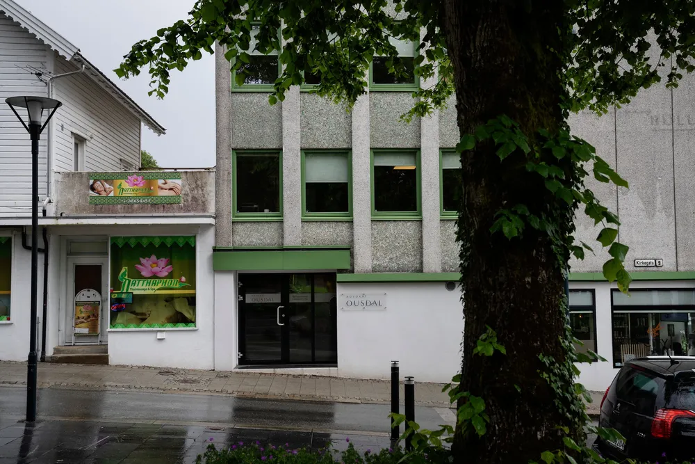 Kontorene til advokat Per Asle Ousdal i Sandnes, der han jobbet frem til svindelen sprakk.