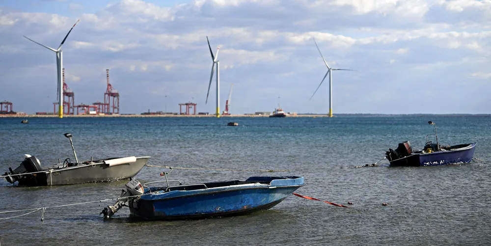 Renexia's Beleolico nearshore array in the port area of Taranto, Italy