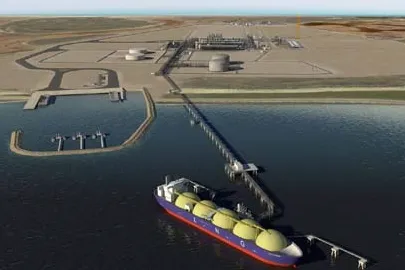 Artist impression of the Wheatstone LNG facility at Ashburton North.