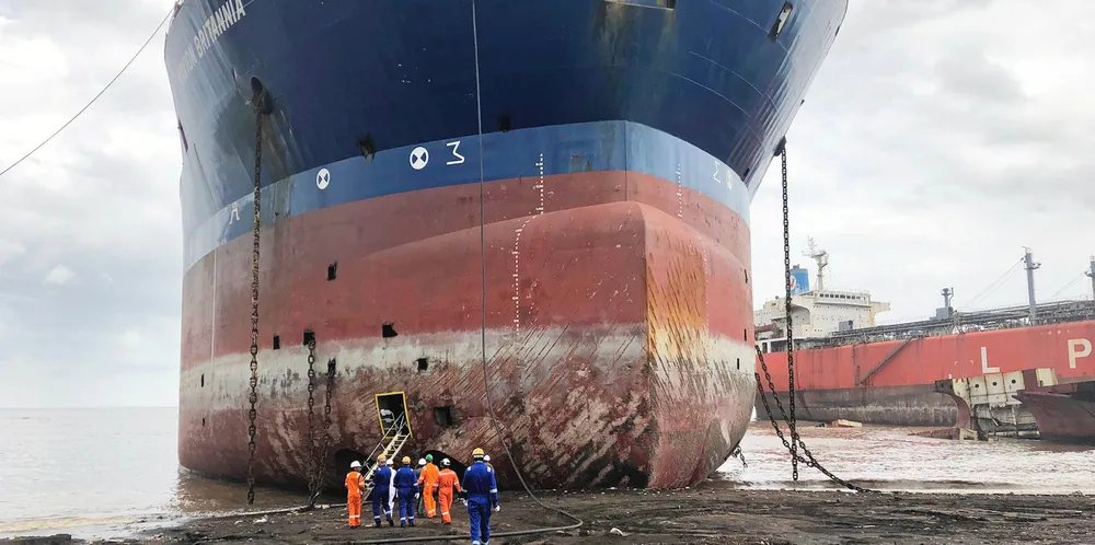 The shuttle tanker Navion Britannia.