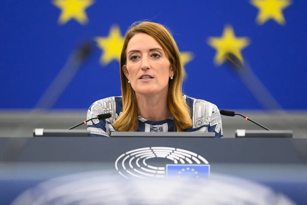 European Parliament president Roberta Metsola