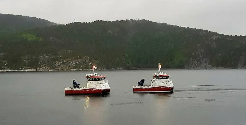 «Fosna Atlas» og «Fosna Viking».Foto: Moen Marin
