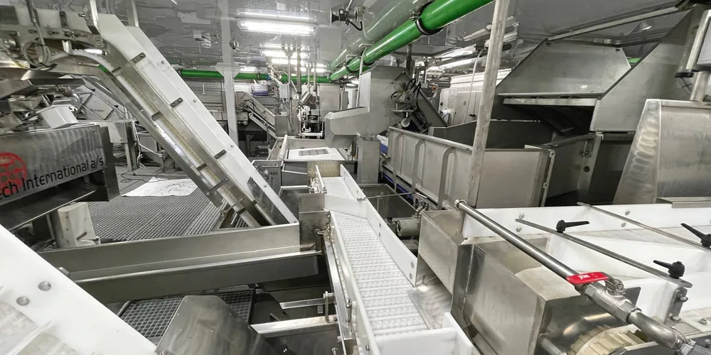 Whitefish and shrimp will pass through the factory on the new trawler.