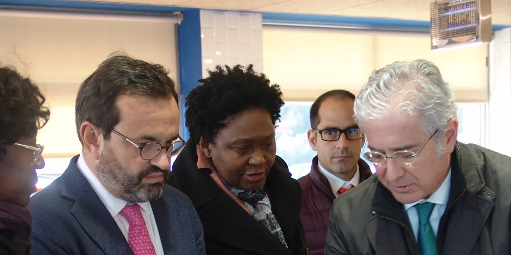 From left to right: Ignacio Gonzalez, Nueva Pescanova CEO; Victoria de Barros, ANgola's Ministry of Fisheries; Jordi Casals, Nueva Pescanova's Executive Director; David Troncoso, Nueva Pescanova's Corporate Director of Fisheries.