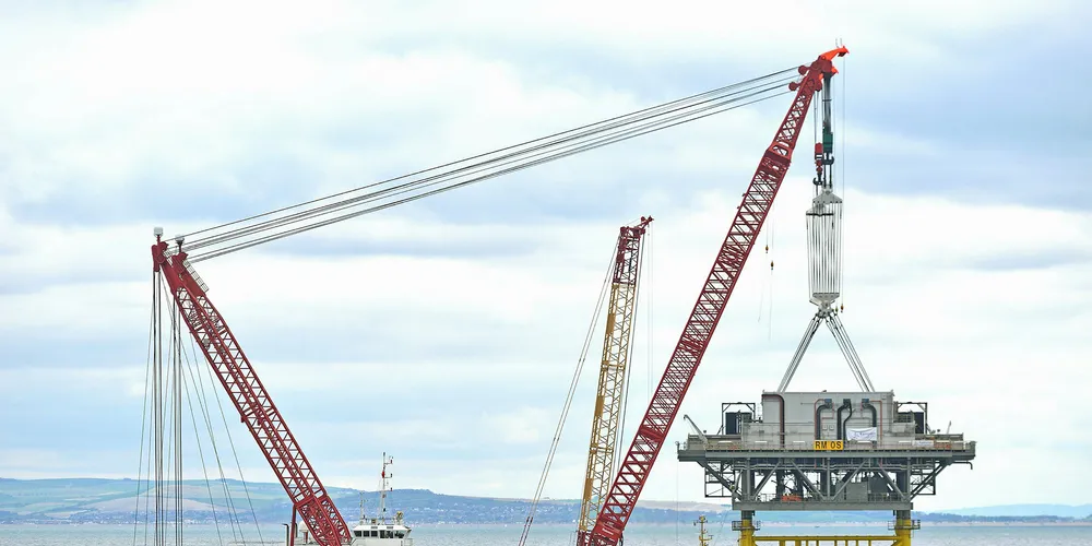 Installation of the Rampion substation. Pic: ALAN O'NEILL CHPV MEDIA SERVICES
