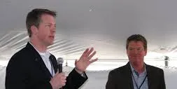 Duke Energy Renewables President Greg Wolf (left)