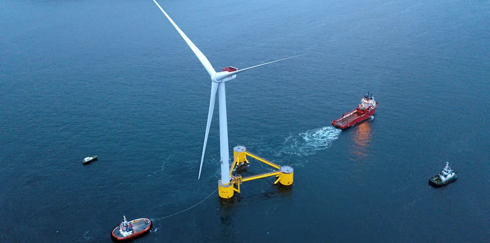 WindFloat Atlantic project's flagship during towout