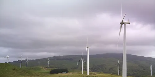 Hauauru ma raki will join New Zealand's existing turbines, like these at Woodville