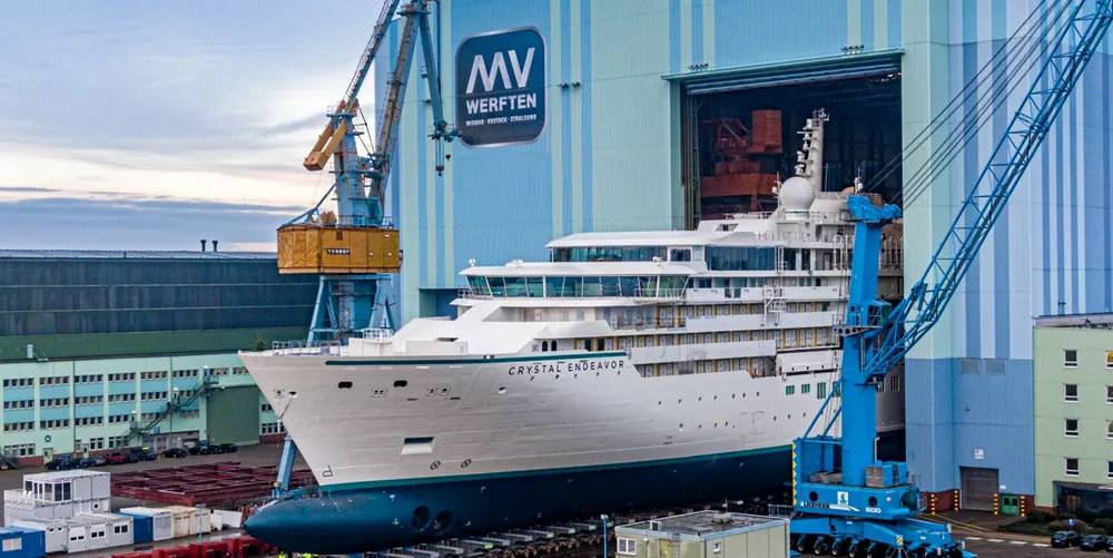 MV Werften has managed to deliver the polar expedition cruise ship Crystal Endeavor and four river cruise ships to Crystal Cruises.
