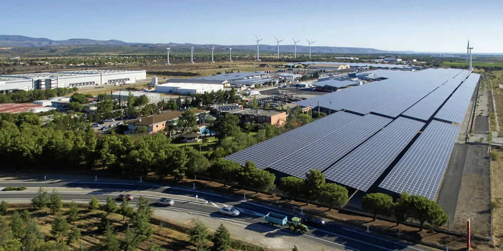 La Compagnie du Vent's 13.5MW Walon Rivesaltes solar park in southern France. Photo: La Compagnie du Vent