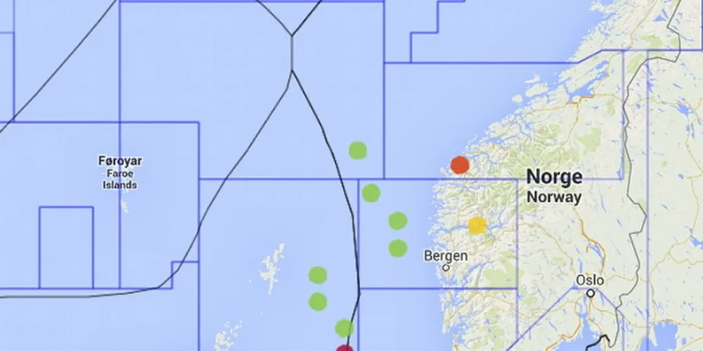 Der er ennå vel en ukes fiske før ringnoterne har fylt kvoten. Nå foregår fiske i hovedsak nordvest av Stad og opp mot Smutthavet. Kart: Sildelaget