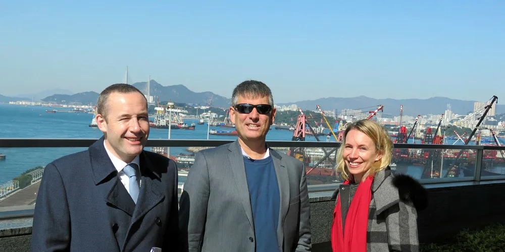 (From left) Tiger Group's Julian Proctor, Graham Porter and Pauline Deltour