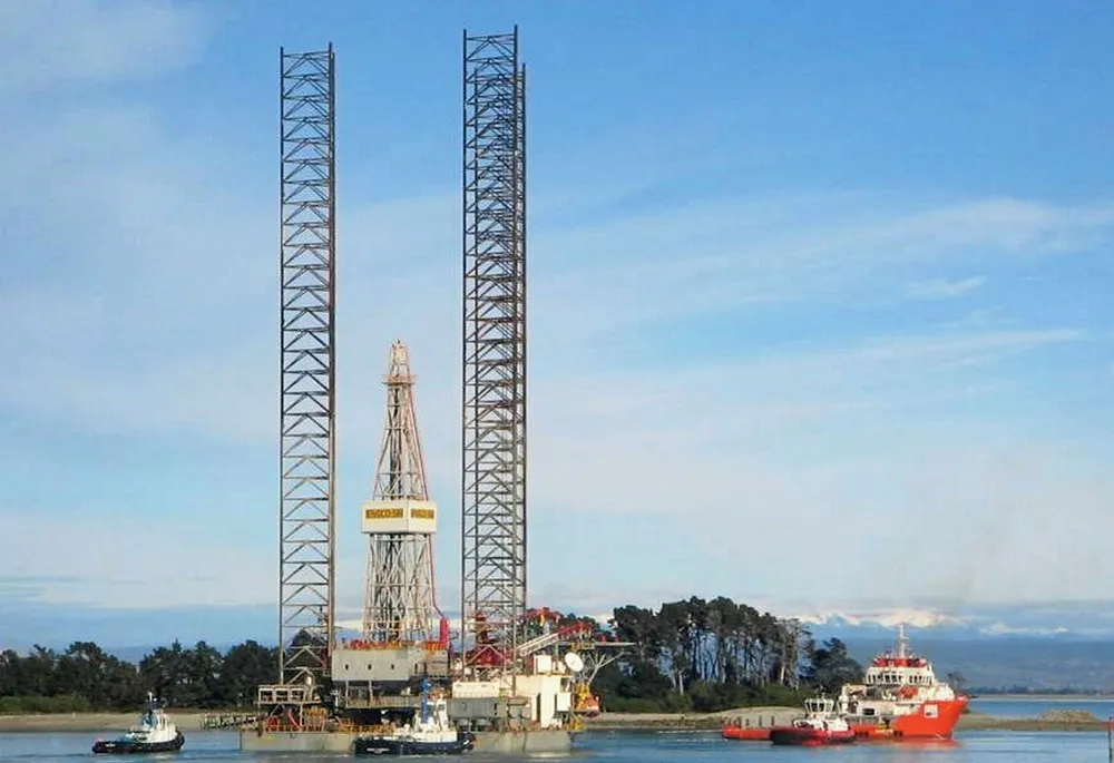 On a mission: the Ensco 56 on a previous job in New Zealand