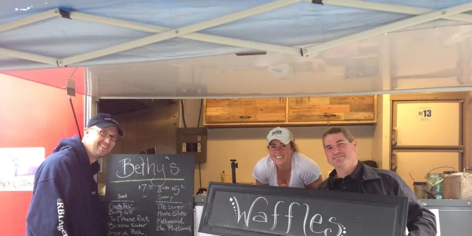 Oregon chef Bethy Rossos at her waffle food truck. Photo: Bethy Rossos