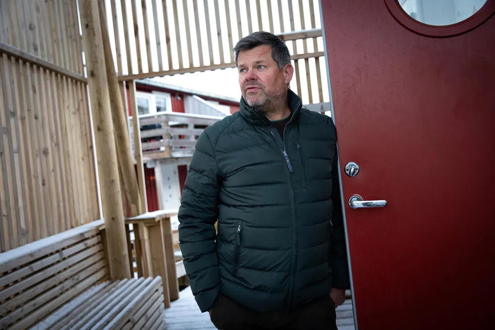 Trond Ketil Nilsen er gründeren bak Hemmingodden lodge i Lofoten som ble en Gasellebedrift i 2023. Mange av gjestene kommer for å fiske.