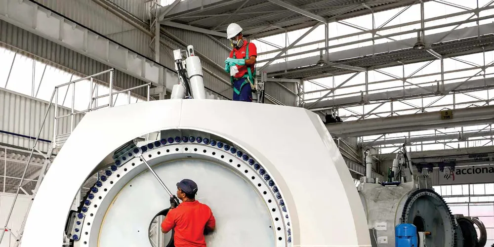 Hub assembly at Acciona’s Bahia factory