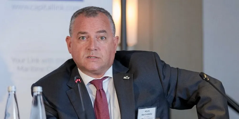 Safe Bulkers chief executive Polys Hajioannou speaks at the Capital Link Maritime Leaders Summit.