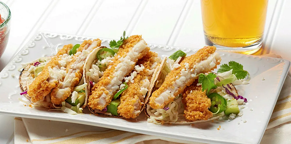 Alaska pollock fish tacos.
