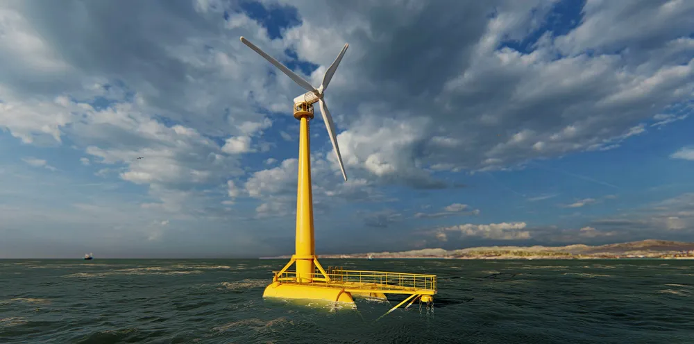 CGI of Saitec's BlueSath floating wind power unit