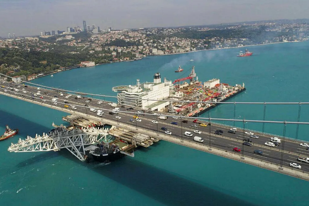 TurkStream job: the Pioneering Spirit vessel is working on the huge Gazprom-led project