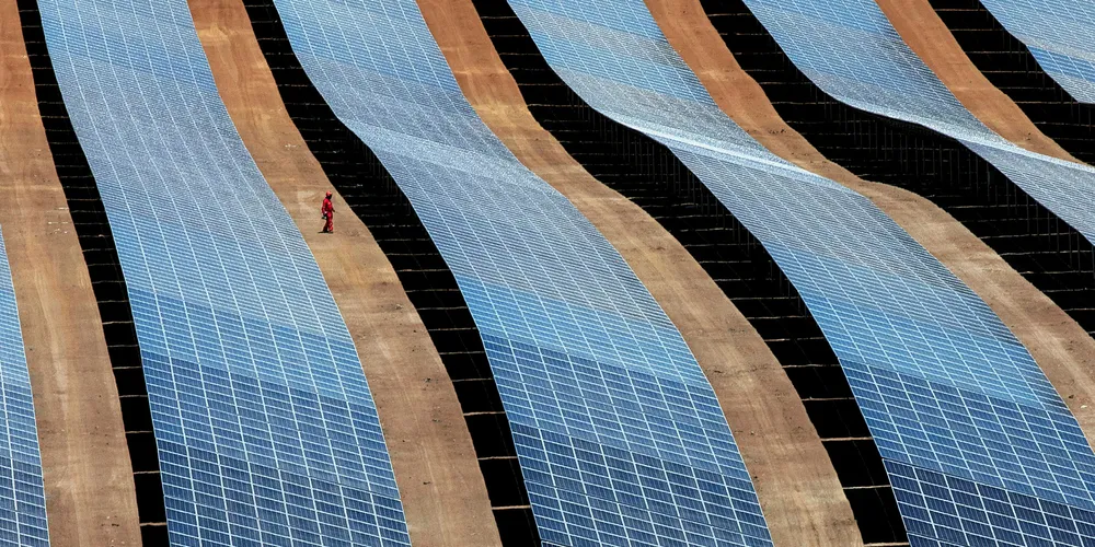 The 246MW El Romero solar farm in the Atacama desert, Chile. 80MW of the output is used to power Google's local data centre.