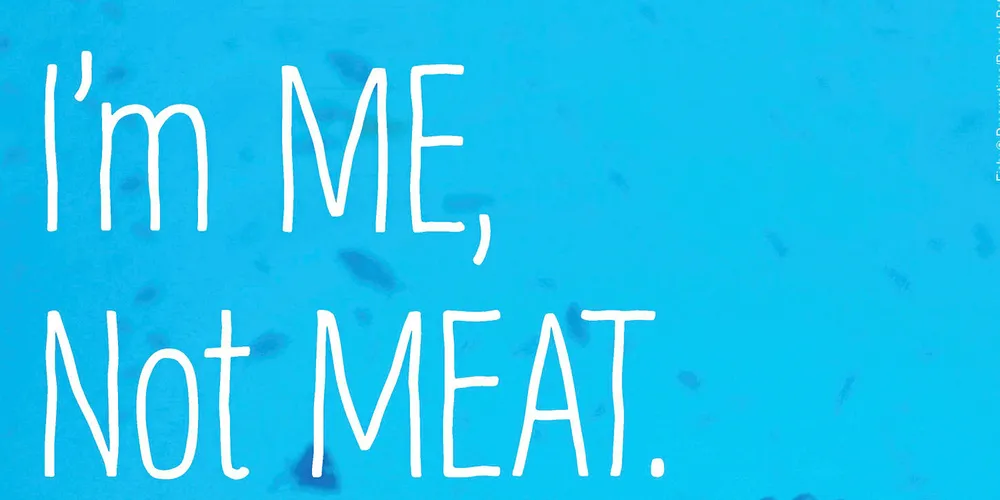 One of PETA's billboards, December 2017.