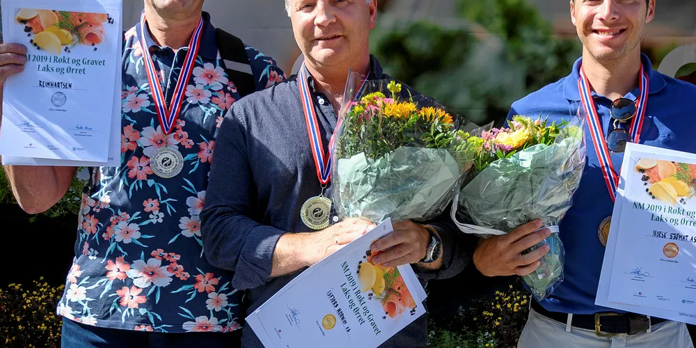 Gravet laks: Sølv til Reinhartsen gull til Isfjord og bronse gikk til Norsk Sjømat.