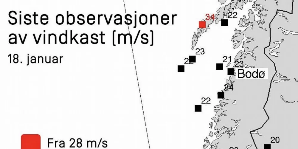 Foto: Meteorologisk institutt @meteorologene på Twitter