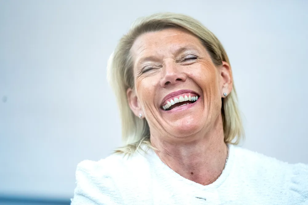 Konsernsjef i DNB, Kjerstin Braathen, legger frem ferske milliardresultater onsdag morgen. Her fra en tidligere kvartalspresentasjon.