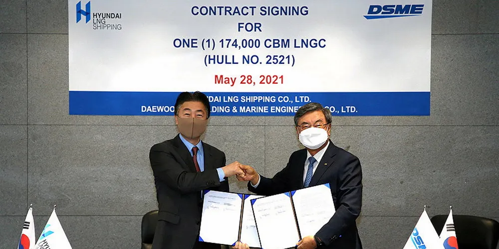 Hyundai LNG Shipping has signed up to charters with Repsol and Petronas that back a series of LNG carrier newbuildings.