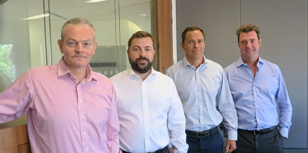 (From left) Braemar head of dry freight derivatives Andy Hill, Braemar Securities managing director Sander Bots, Braemar’s group COO Tris Simmonds and group CEO James Gundy,