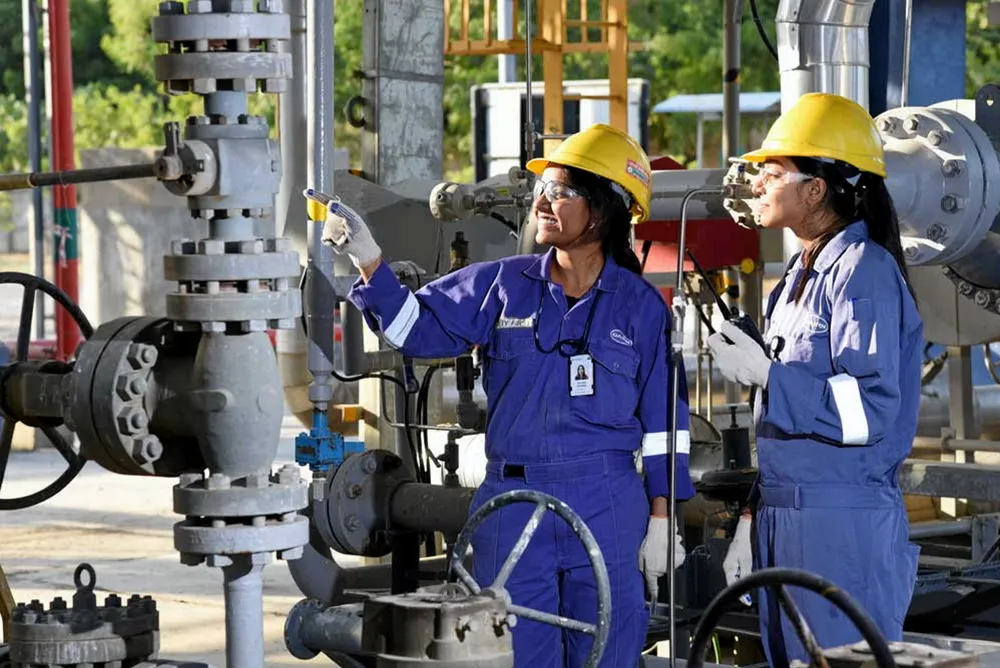 Workers: of Vedanta's Indian subsidiary Cairn Oil and Gas