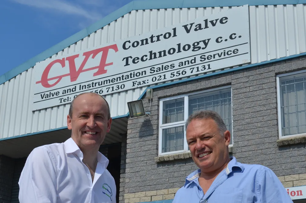 Done deal: EnerMech's Doug Duguid and CVT's Stephen David