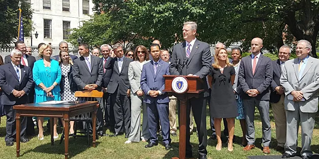 Governor Charlie Baker at bill signing ceremony