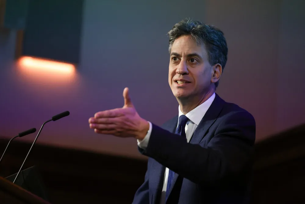 Secretary of State for Energy Security and Net Zero Ed Miliband delivers a speech at Energy UK's Annual Conference. Picture by Lauren Hurley / DESNZ