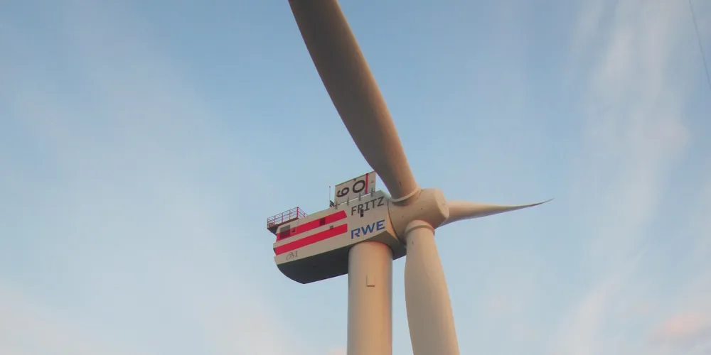 Senvion turbine being installed at Nordsee Ost