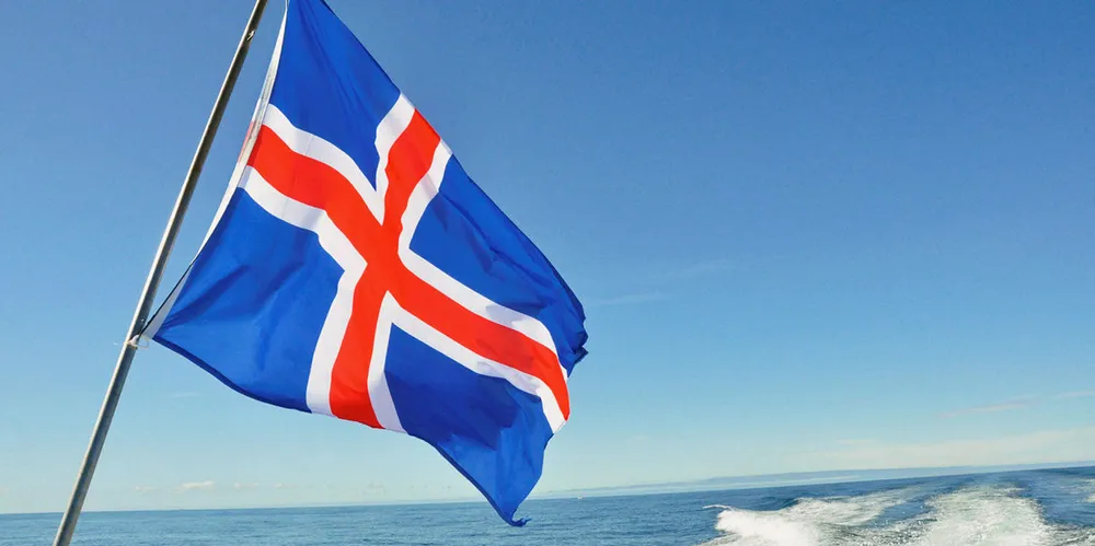 Icelandic flag.