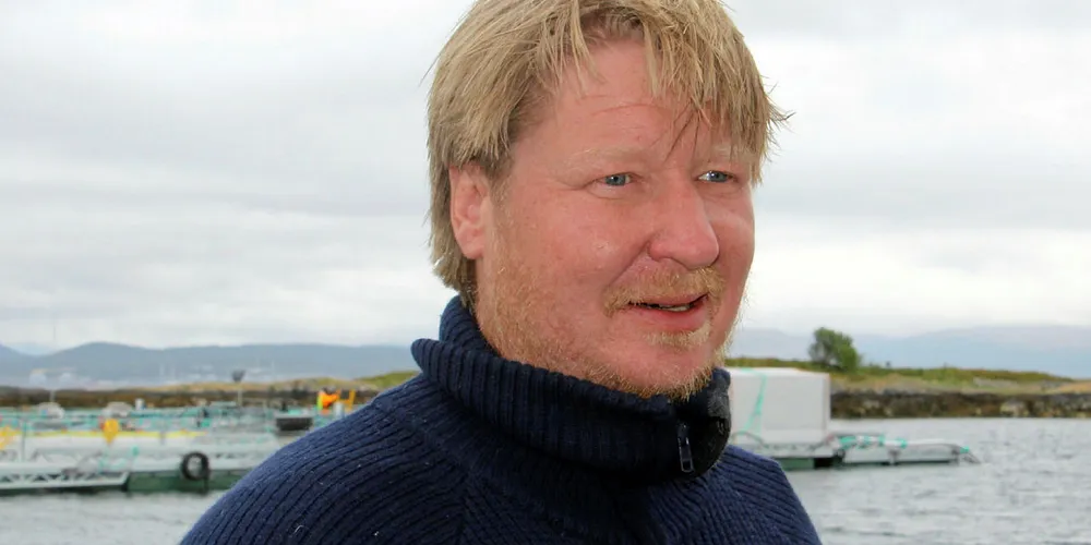 IKKE SYKDOMSUTBRUDD: Produksjonssjef i Måsøval Fiskeoppdrett, Harry Osvald Hansen, presiserer at det ikke er snakk om et PD-utbrudd, men en mistanke om PD SAV3 ved lokaliteten Kattholmen i Møre og Romsdal.