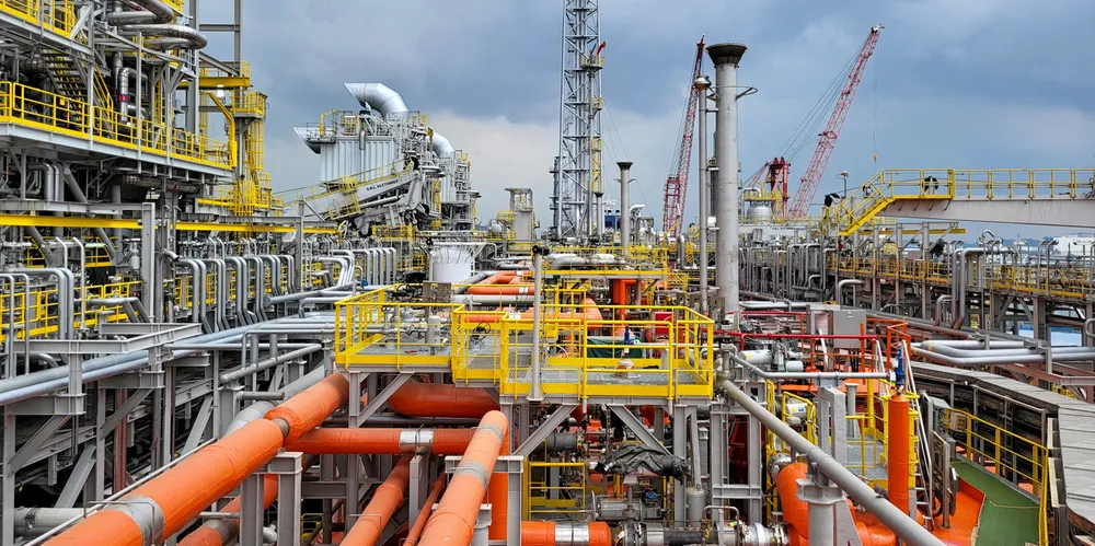 A view from on board the FLNG unit Gimi.